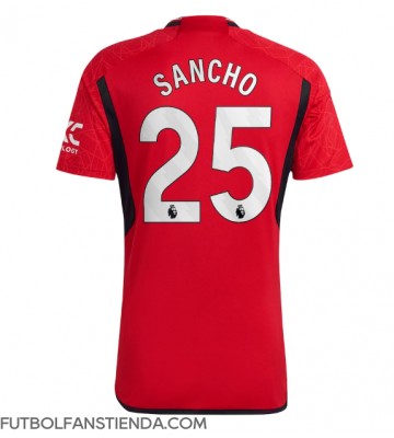 Manchester United Jadon Sancho #25 Primera Equipación 2023-24 Manga Corta